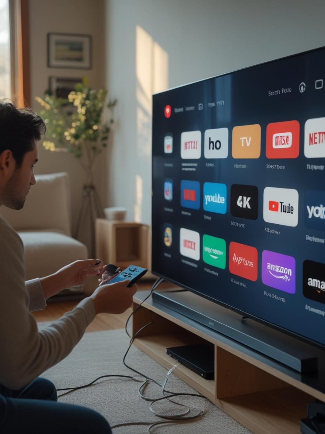 Person som felsöker en IPTV-app.